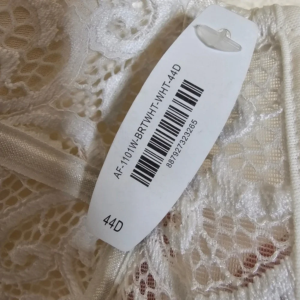 NWT Adore Me Azura Contour Bra White Lace Longline Underwire 44D